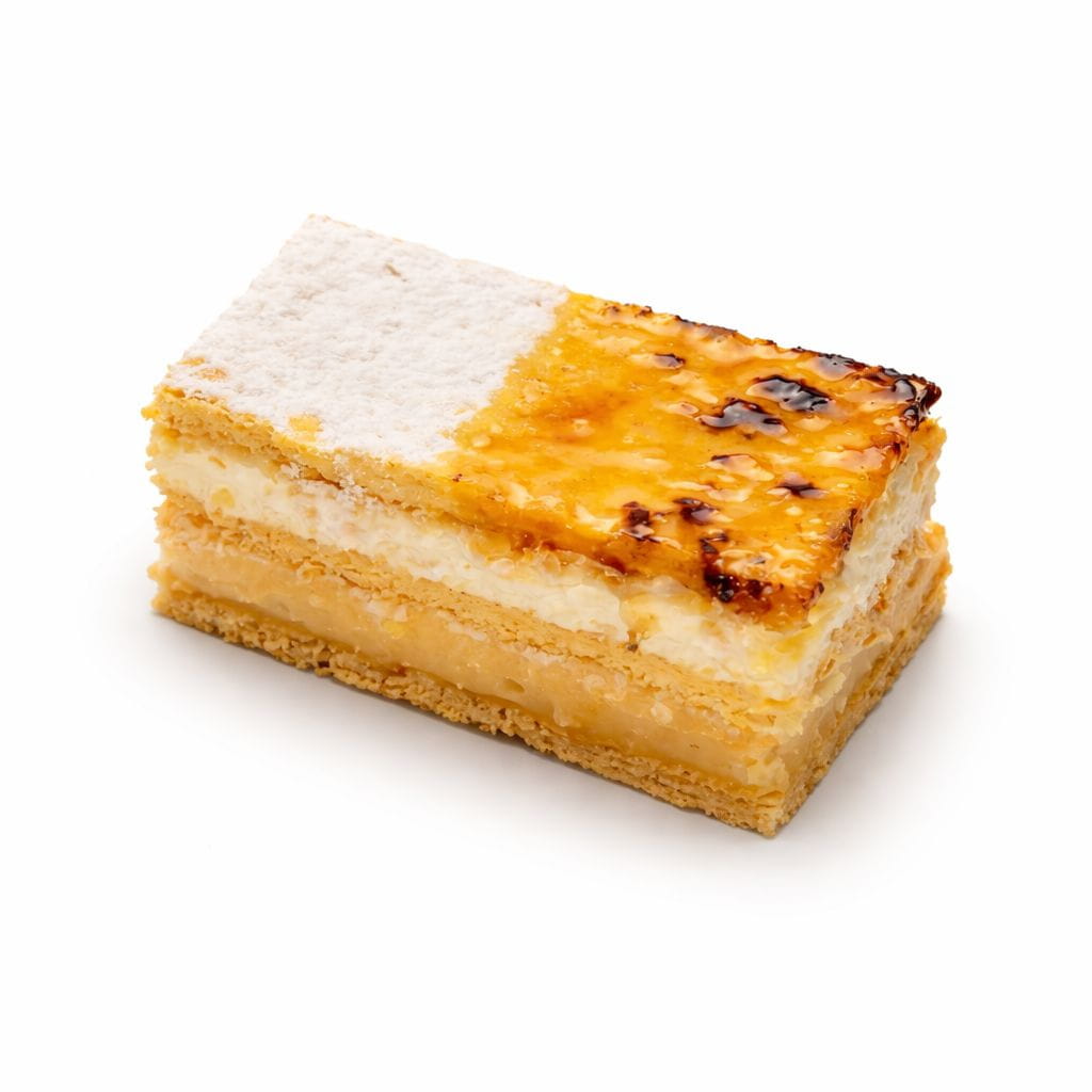 Postre milhoja crema nata 