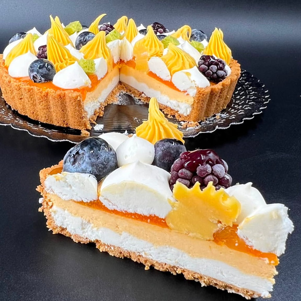 Tartaleta queso y 3 mangos